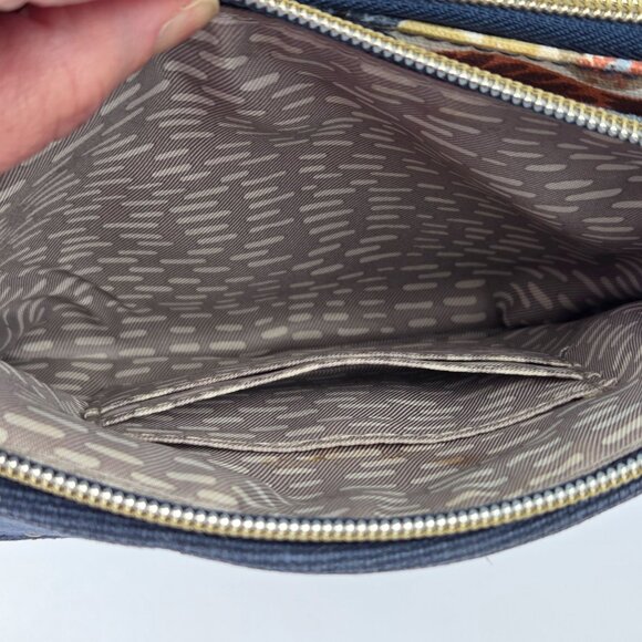 Sakroots Austen Double Gusset Crossbody Bag With Studded Denim Flap - Picture 8 of 15